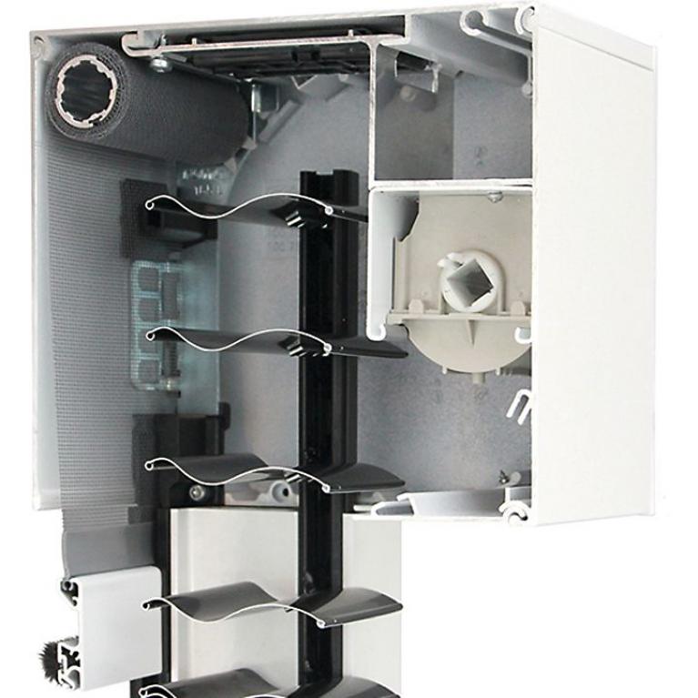 ROMA Insect Screen in External Venetian Blinds Box Profile external venetian blinds box with insect screen